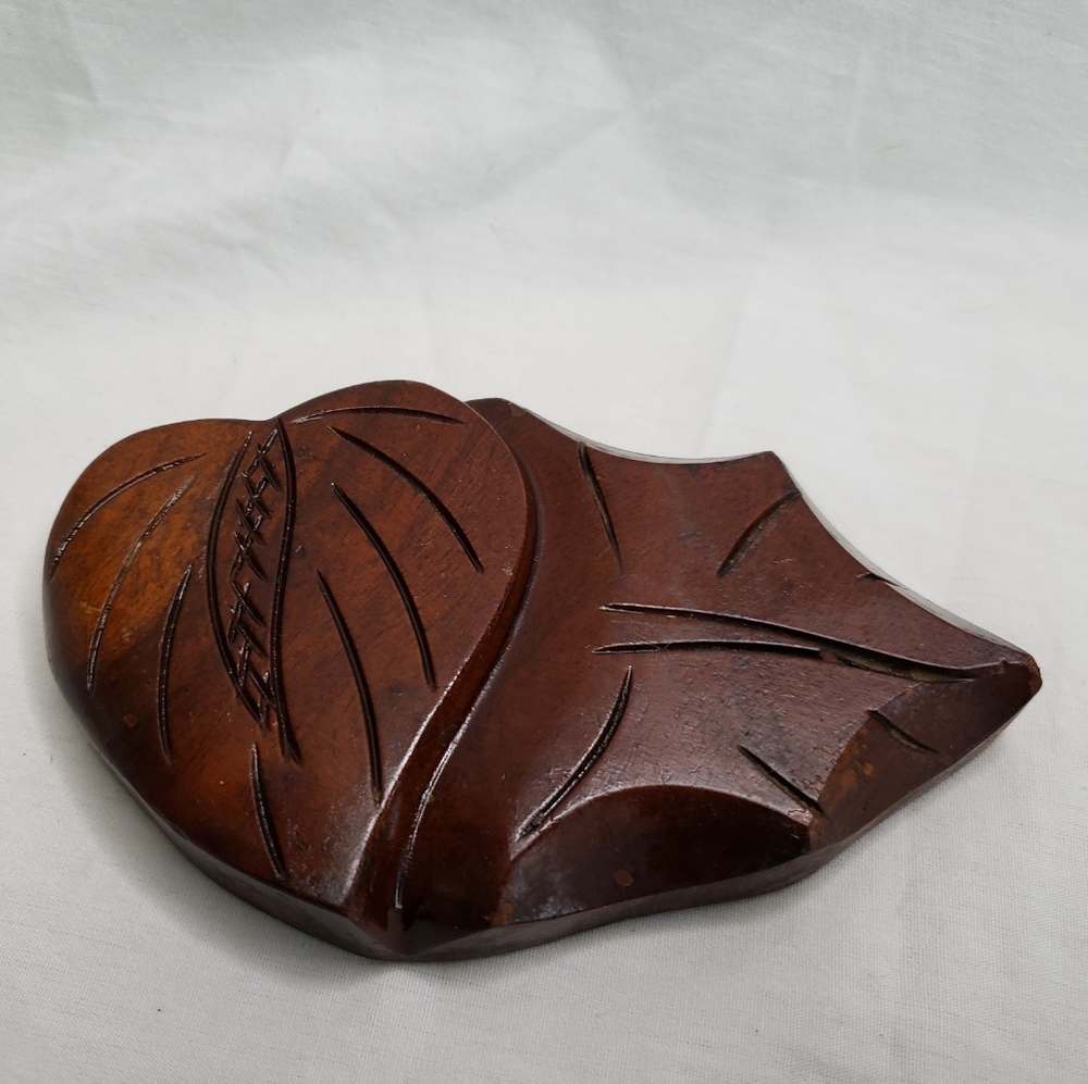 Milo Wood Anthurium Handcarved Hawaii